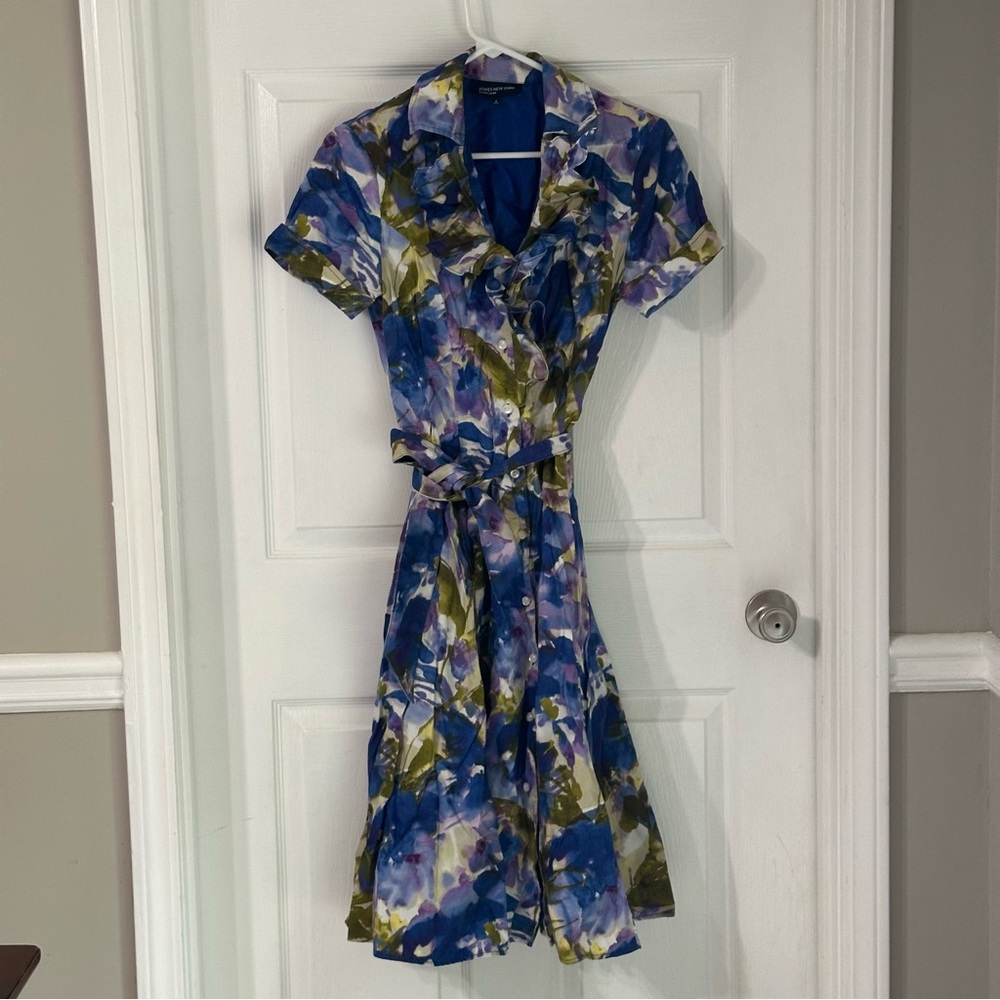 Jones New York Blue and Purple dress